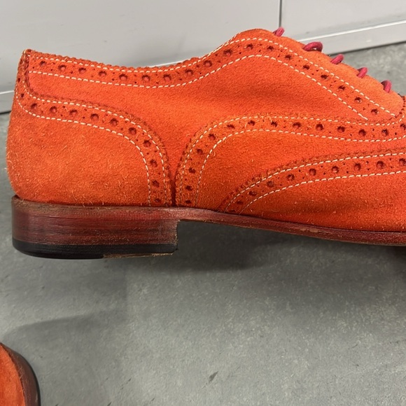 USED Paul Smith orange suede dip-dyed brogues Size 7 UK - Picture 14 of 16